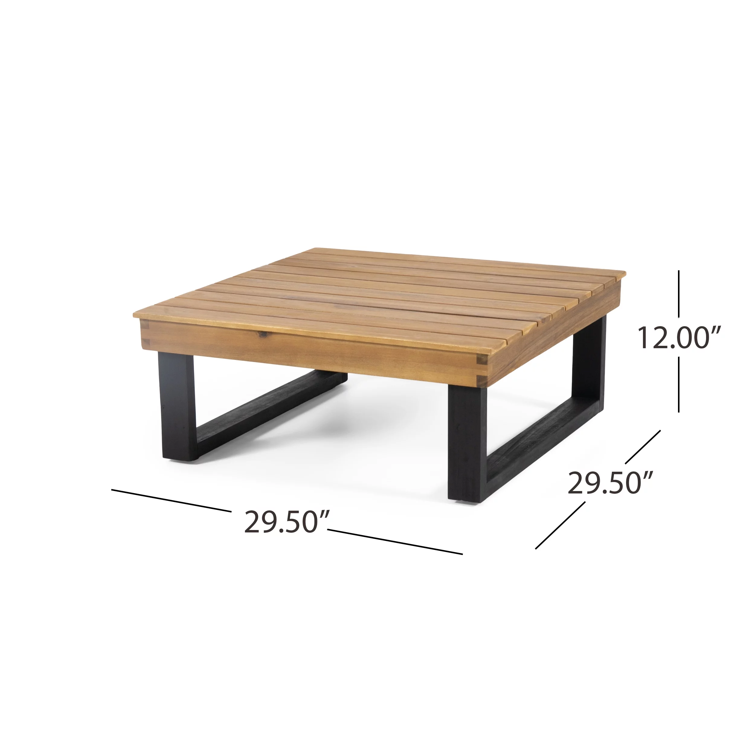 Noble House Draven 4 Pc Outdoor Patio Sectional Set, Beige/Teak Acacia Wood Water Resistant