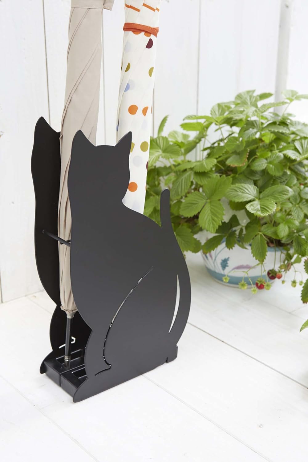 Yamazaki Home Cat Umbrella Stand – Animal Metal Storage Holder Organizer.