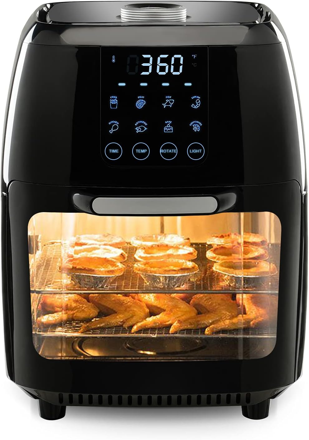 Air Fryer, 12.7-Quarts Air Oven, Rotisserie Oven, 1700W Electric Air Fryer Oven with LED Digital Touchscreen