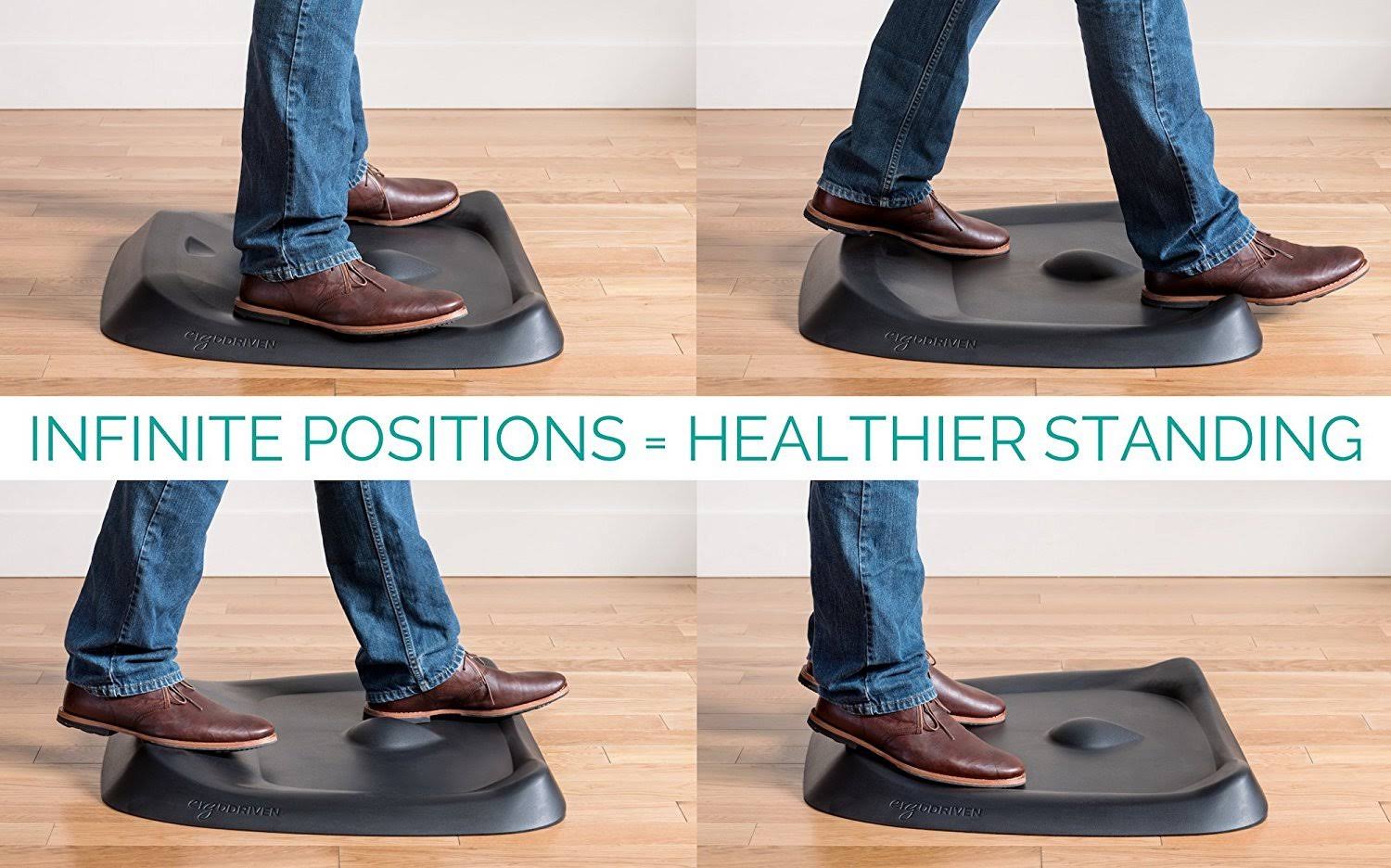Topo by Ergodriven | The Not-Flat Standing Desk Anti-Fatigue Mat with Calculated