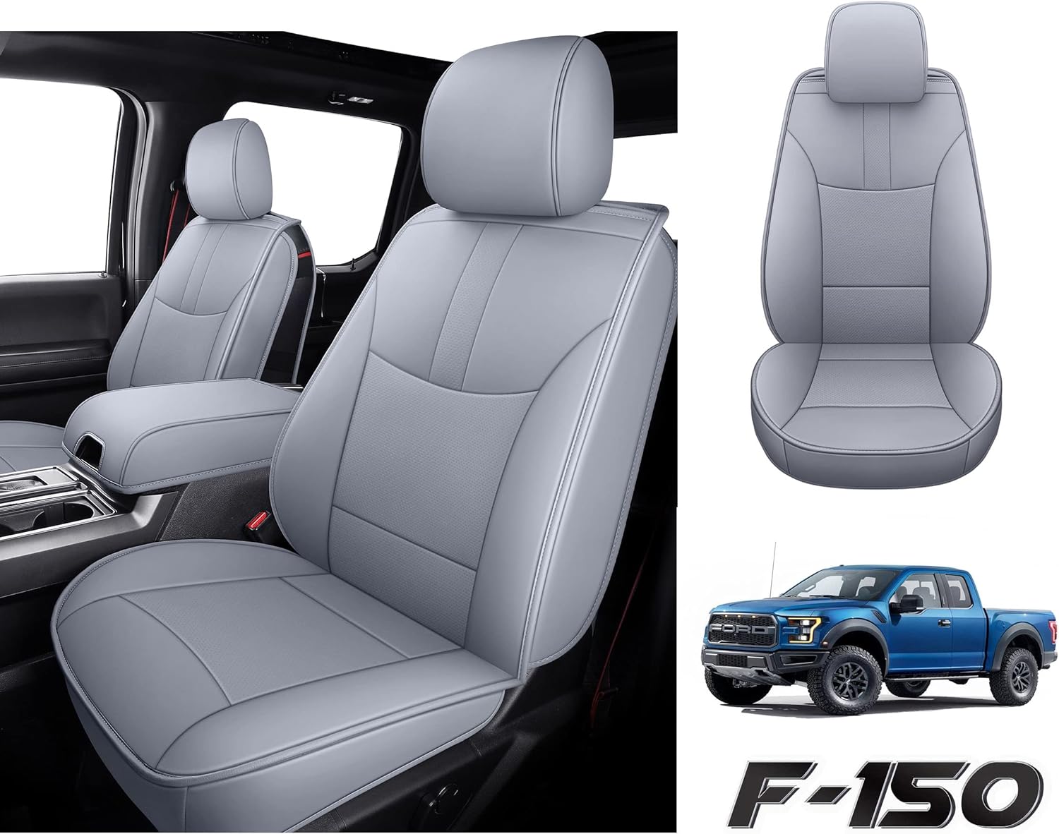 2PCS Front Car Seat Cover Fit for Ford F150 Truck