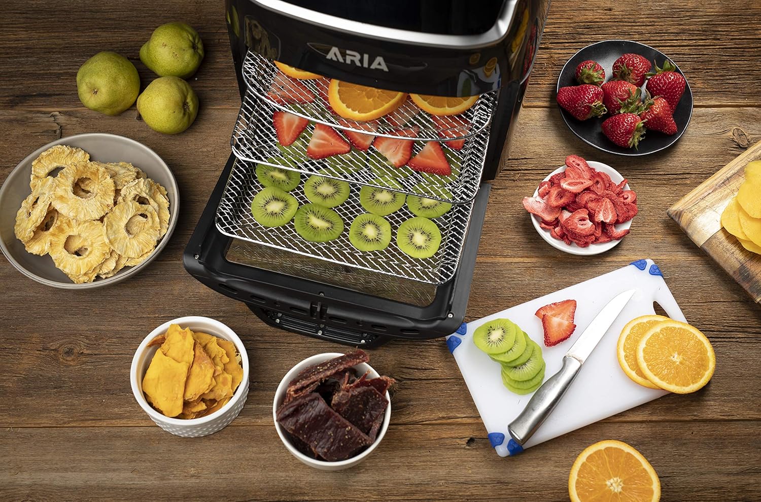 Aria Air Fryers AAO-890 10Qt Air Fryer Oven, Black