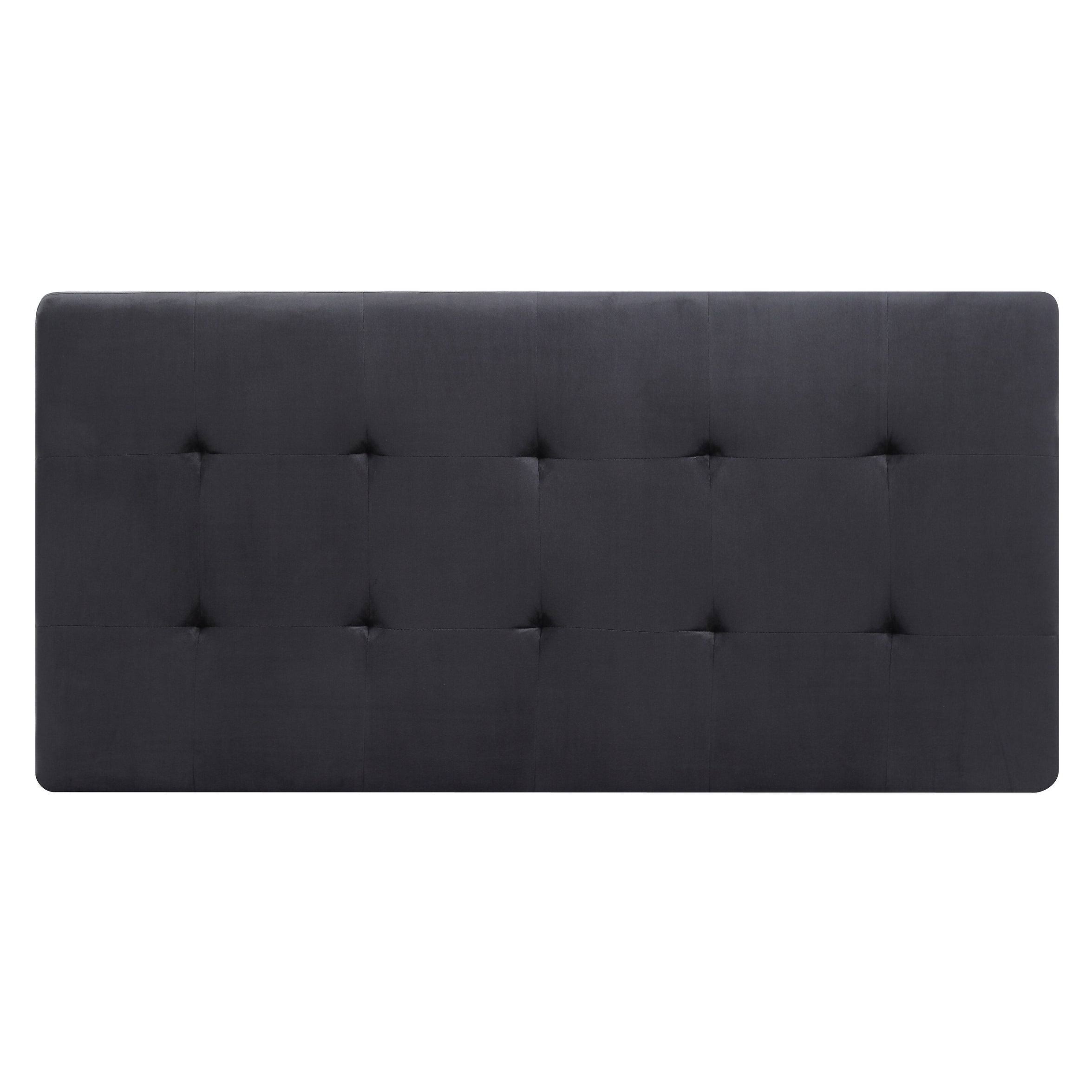 Glory Furniture Derek Velvet Ottoman in Black - G372-O