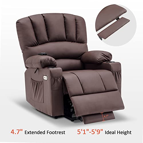 MCombo Oversized Power Lift Recliner Chair for Elderly, Lift Chair with Heat and Massage, Lift Recliner for Big and Tall, Cup Holders