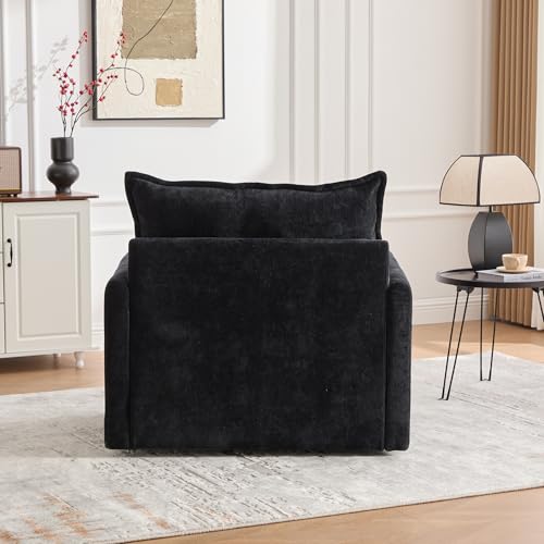 360 Swivel Accent Barrel Chair with Storage Ottoman & Headrest