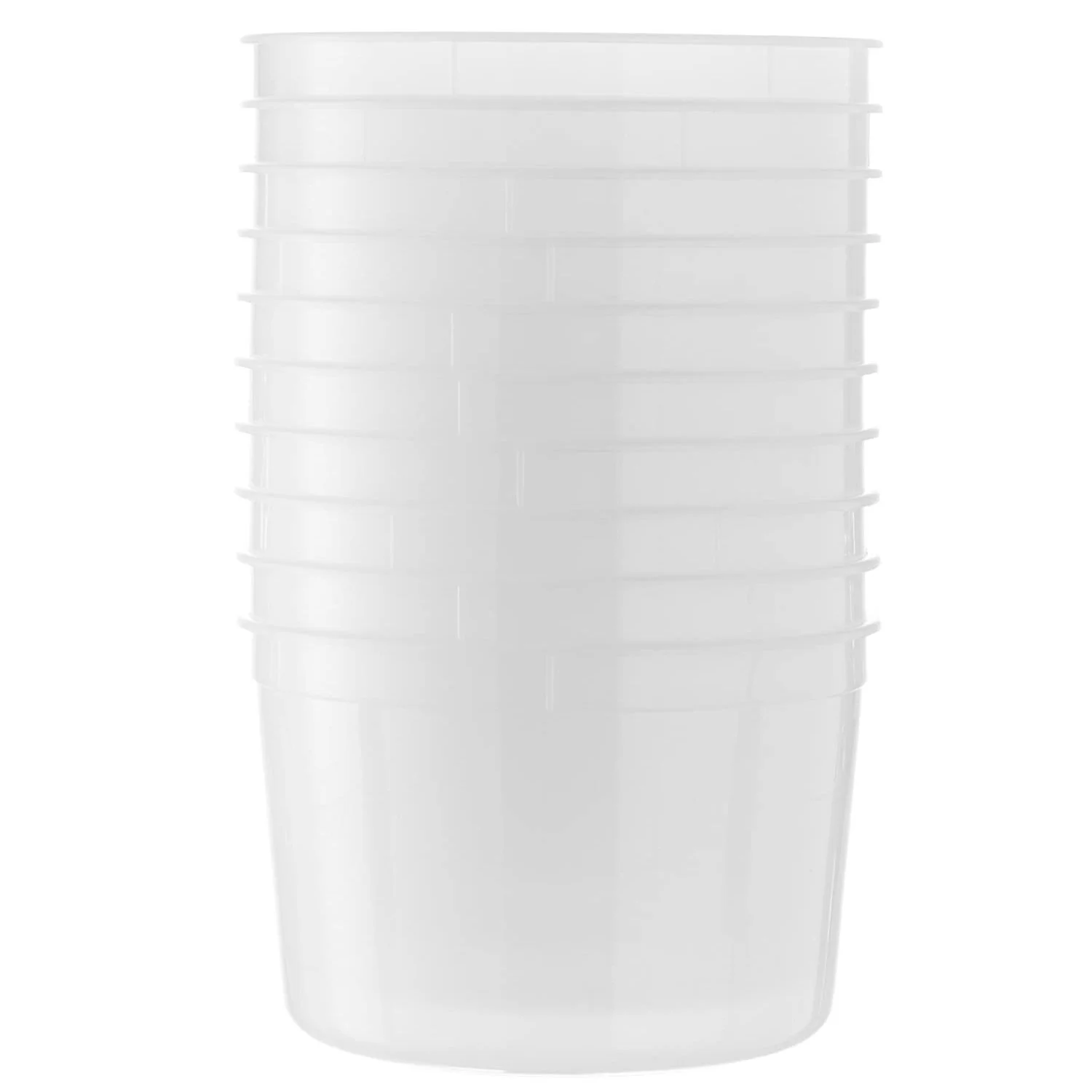 VeZee 64oz Deli Containers with Lids - Plastic Deli Containers with Leak-Proof Lids - Stackable Microwave-Safe - Eco-Friendly - Set of 50