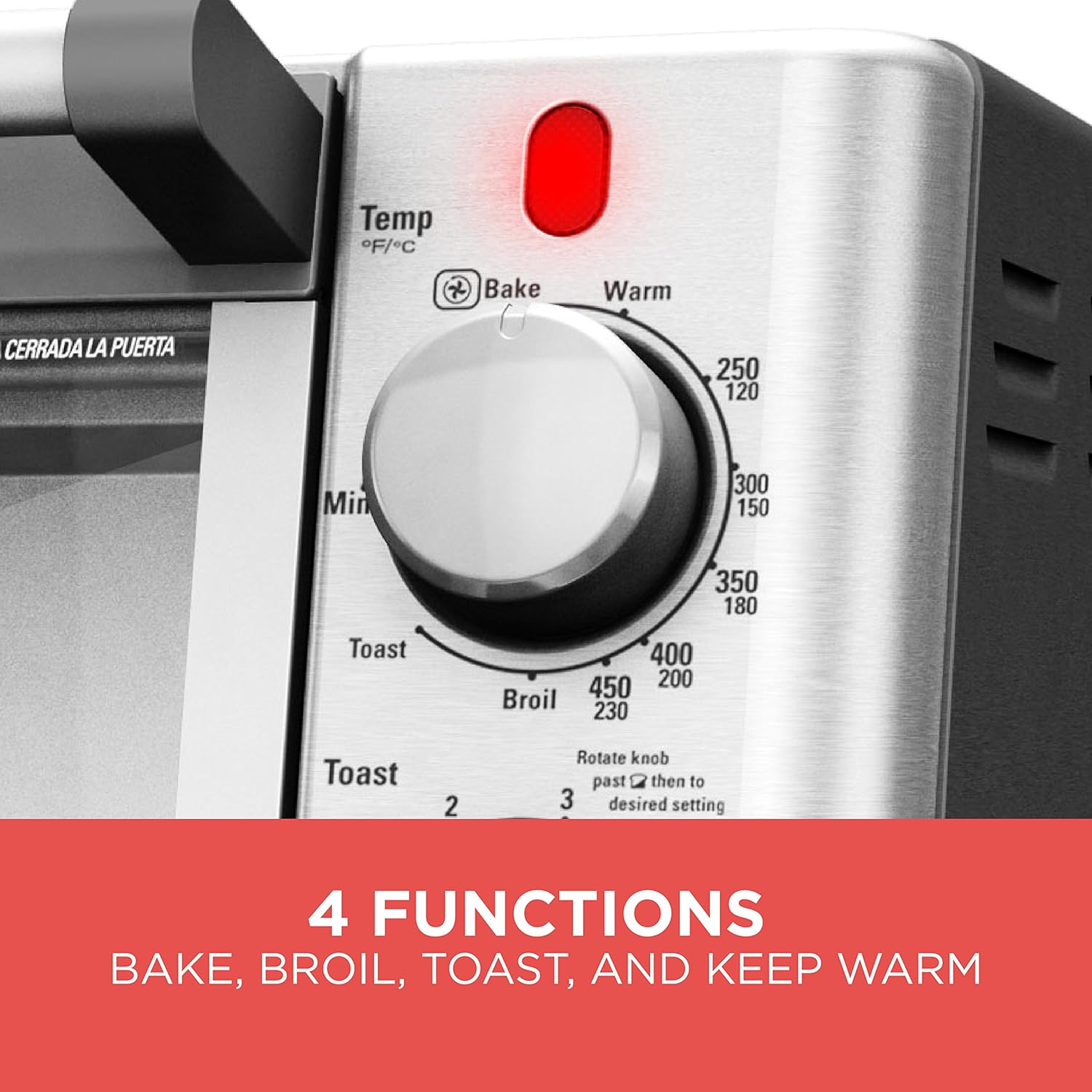 BLACK+DECKER 6-Slice Convection Countertop Toaster Oven, Stainless Steel/Black, TO2050S