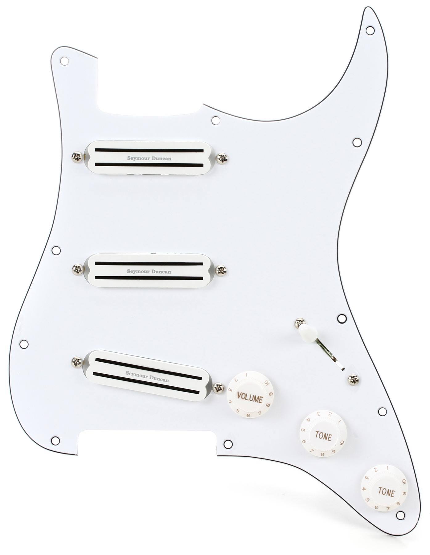 Seymour Duncan Triple Rails Loaded Pickguard White