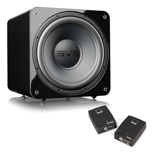 SVS SB-1000 Pro 10 Inch Sealed Subwoofer with SoundPath Wireless Audio Adapter (Black Ash)