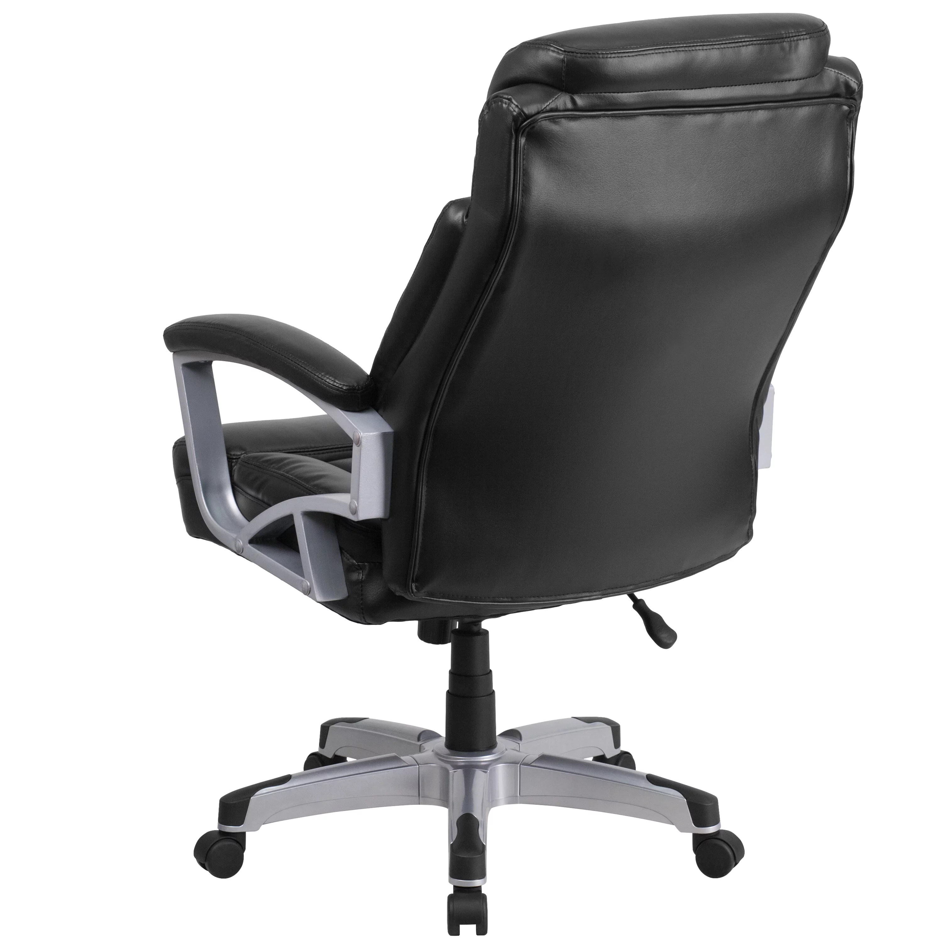BizChair Big & Tall 500 lb. Rated Black LeatherSoft Executive Swivel Ergonomic Office Chair with Arms