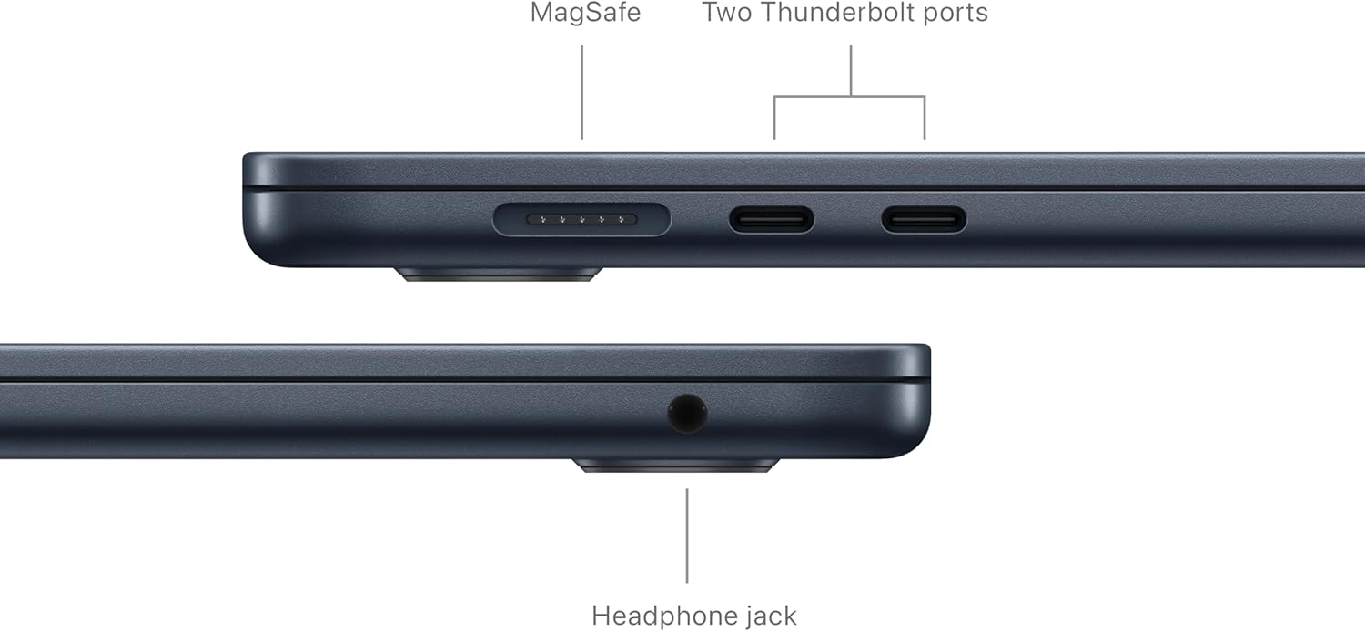 (CTO) Apple MacBook Air 15-in M3 8C CPU - 10C GPU, 16GB, 256GB, Midnight, 35W Dual - (Spring 2024) - Z1BV0006K