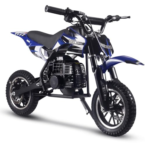 MotoTec DB-01 50cc 2-Stroke Kids Gas Dirt Bike Blue