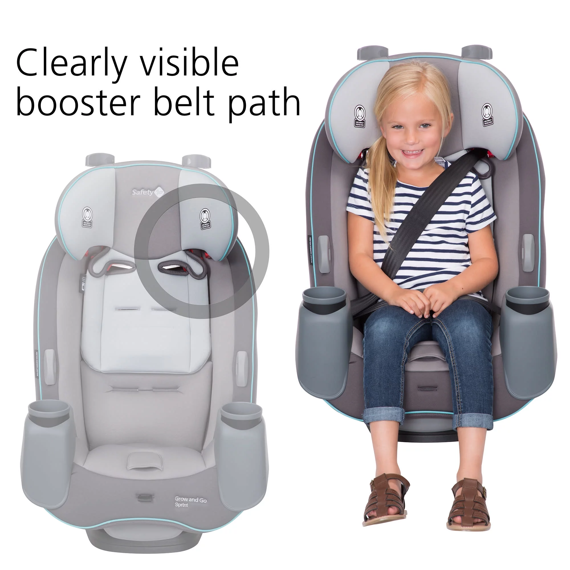 Safety 1st Grow and Go Sprint All-in-1 Convertible Car Seat, Silver Lake