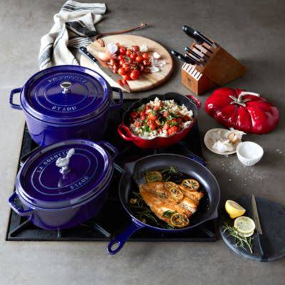 Staub Cast Iron Fry Pan, 12-in, Grenadine