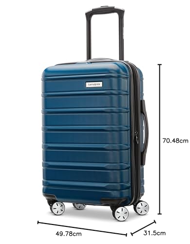Samsonite Omni 2 Hardside Expandable Luggage with Spinner Wheels, 2-Piece Set (19/24), Lagoon Blue