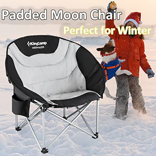 KingCamp Oversized XL Camping Chair, Heavy Duty 500lbs Folding Couch for Adults