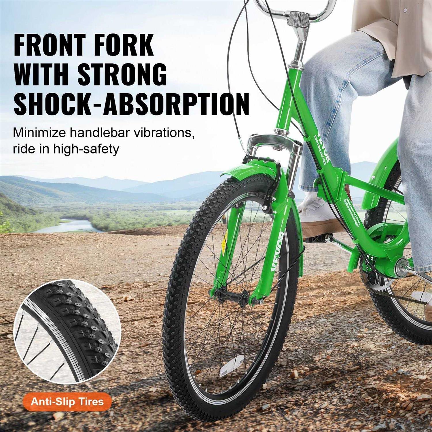 Vevor 26 in. 7-Speed 3-Wheel Adult Tricycle - Sports Supplies Online Store