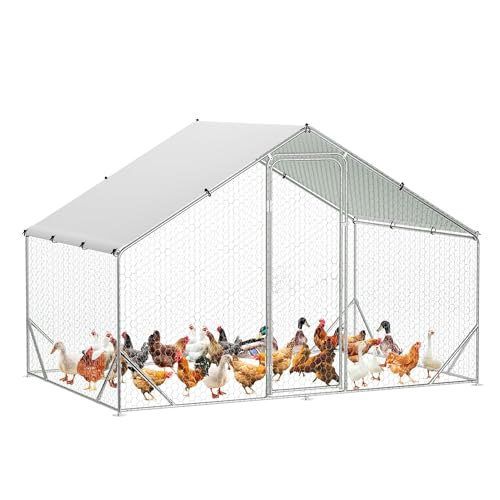 Large Metal Chicken Coop, Walk-in Poultry Cage