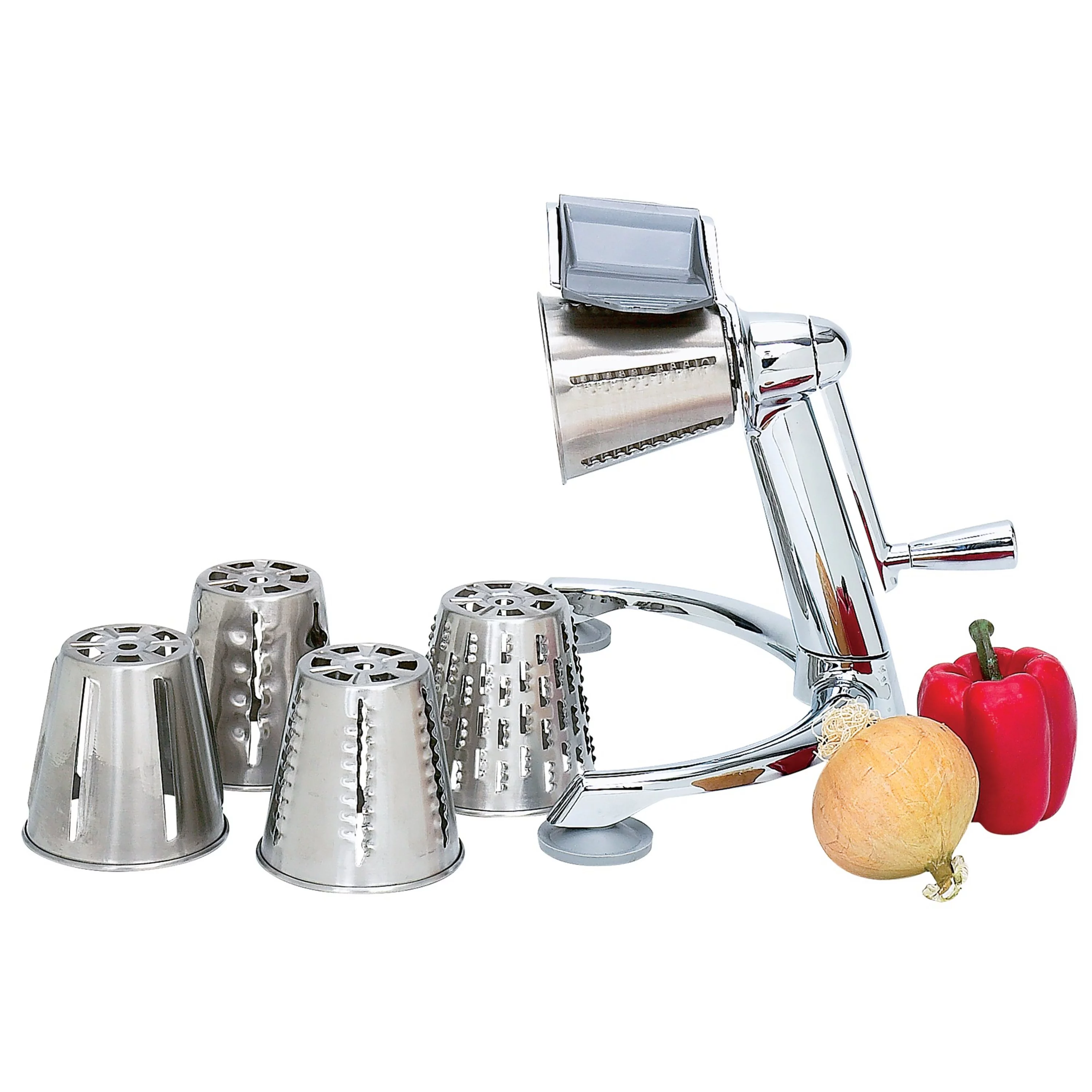 Maxam Vegetable Chopper Dynamic Food Processor with Stainless-Steel Shredders.