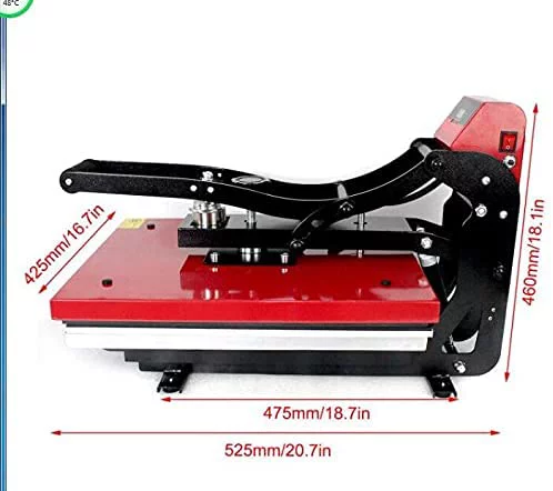 Miumaeov Magnetic Semi-Automatic T Shirt Heat Press Machine 16 X 20'' Large Heat Press Sublimation with Smart LCD Transfer Sublimation Machine for