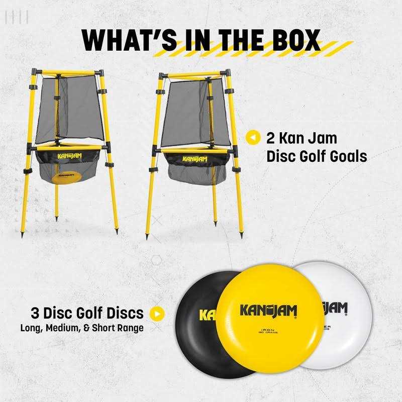 Kan Jam Ultimate Disc Golf Set with 2 Baskets and 3 Discs - Sports Supplies Online Store