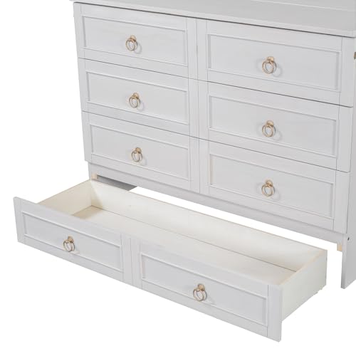 Harper & Bright Designs Queen Size Murphy Wall Bed, Chest Cube Cabinet With USB, Charging Station and Large Storage Drawer for Home Office