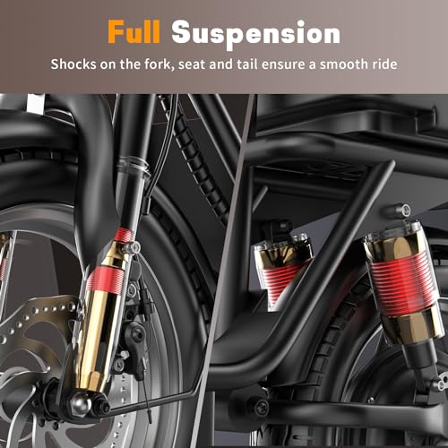500W Electric Scooter for Adults, 36V 13AH/48V 15Ah Battery, 20-25MPH, 20-30 Miles Range, Shock Absorbers, Rear Basket/Box