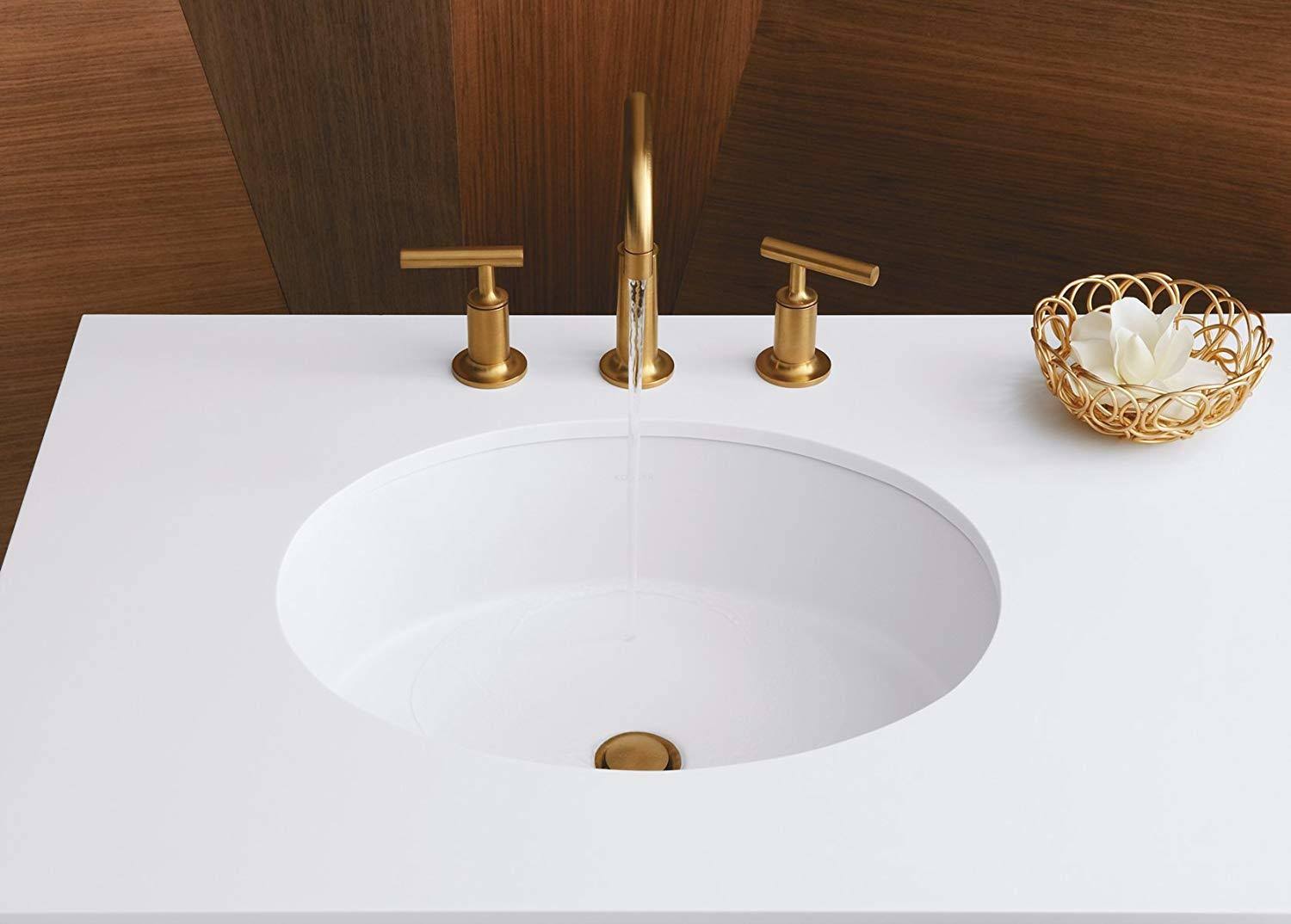Kohler 2881-0 Verticyl Oval Undermount Bathroom Sink - White