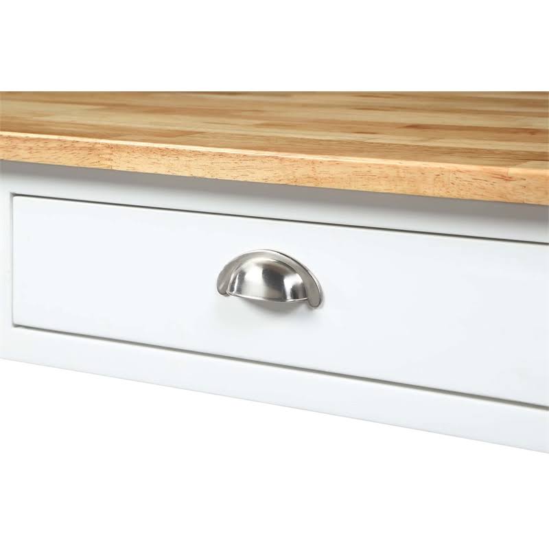 Convenience Concepts American Heritage Butcher Block Top Kitchen Cart