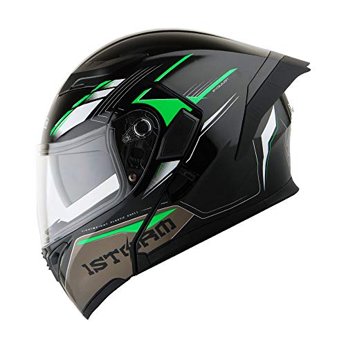 1Storm Motorcycle Modular Full Face Helmet Flip up Dual Visor Sun Shield: HB89
