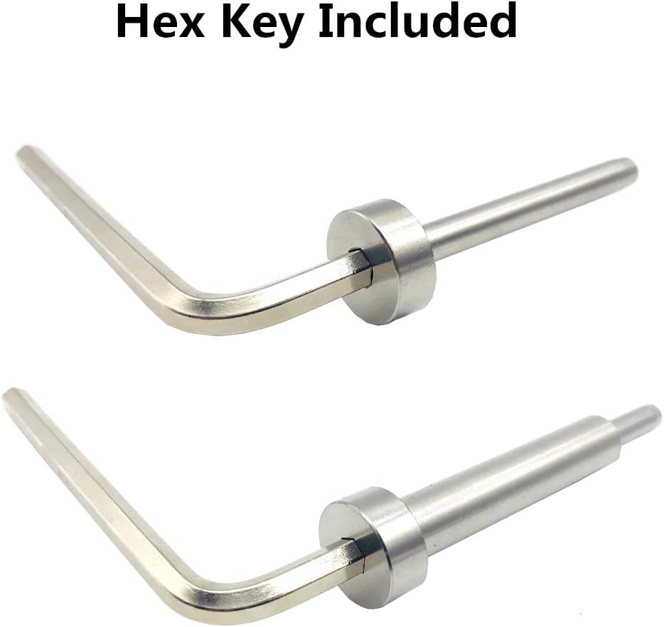 Patavin Cable Railing Kit Invisible Stud & Stud Receiver for 1/8 Deck Railing, Threaded End Fitting Stainless Steel