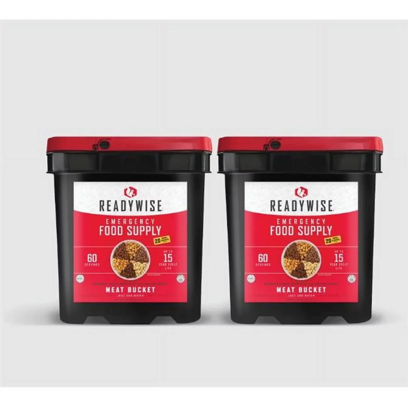 120 Serving Meat Package with 2 Freeze Dried Meat Buckets