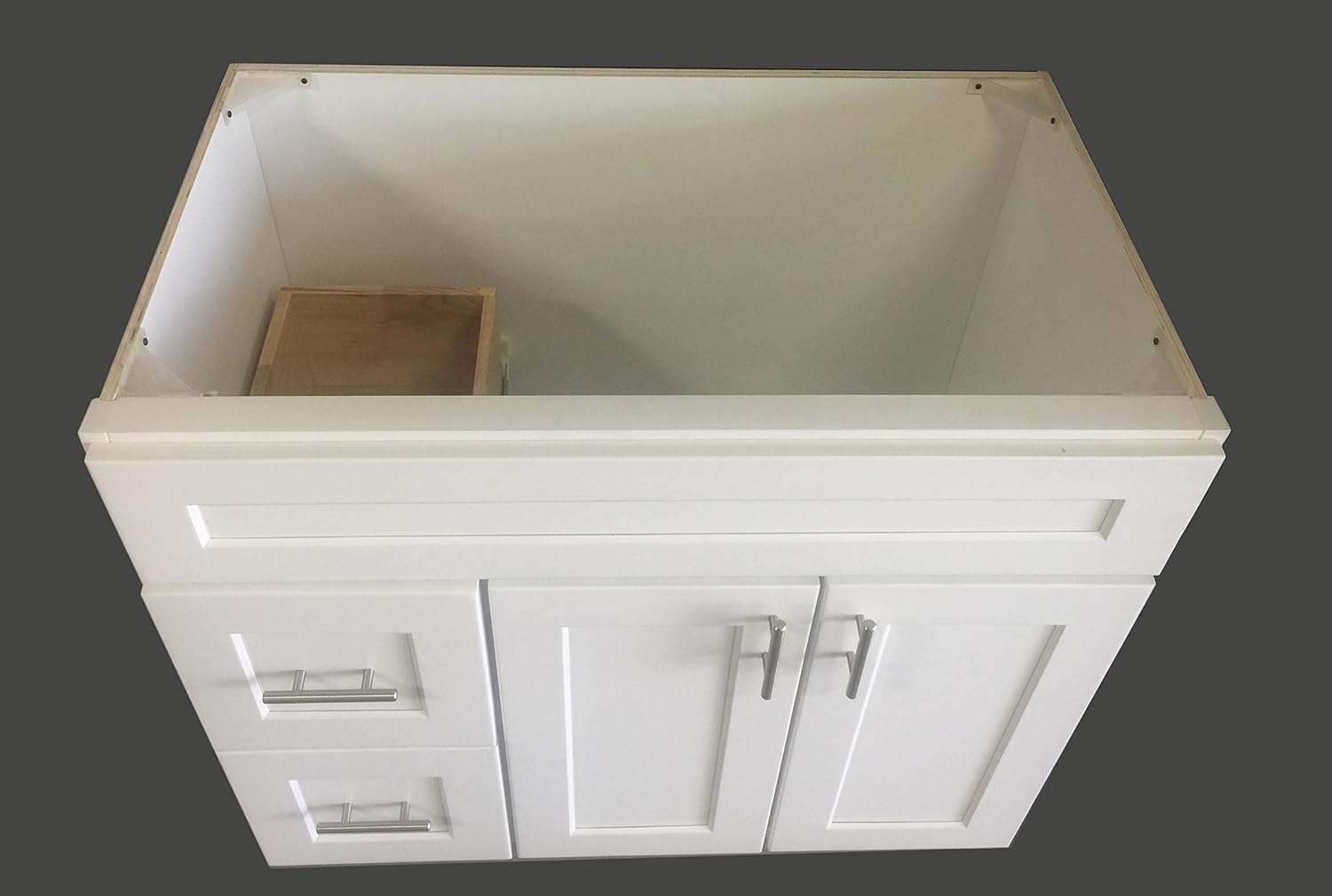 White Shaker Single-sink Bathroom Vanity Base Cabinet 36 Wide x 21 Deep WS-V3621D