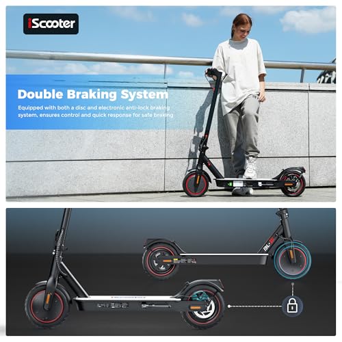 iScooter Electric Scooter for Adults & Teens, 25/19/18 Miles Long Range, 21/20/19 Mph Top Speed, 500W Peak Motor