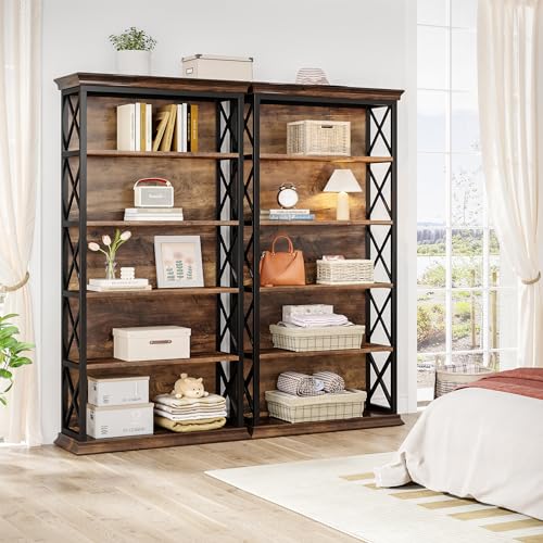 Tribesigns 6-Tier Bookcase, 71 Inches Industrial Bookshelves and Bookcases