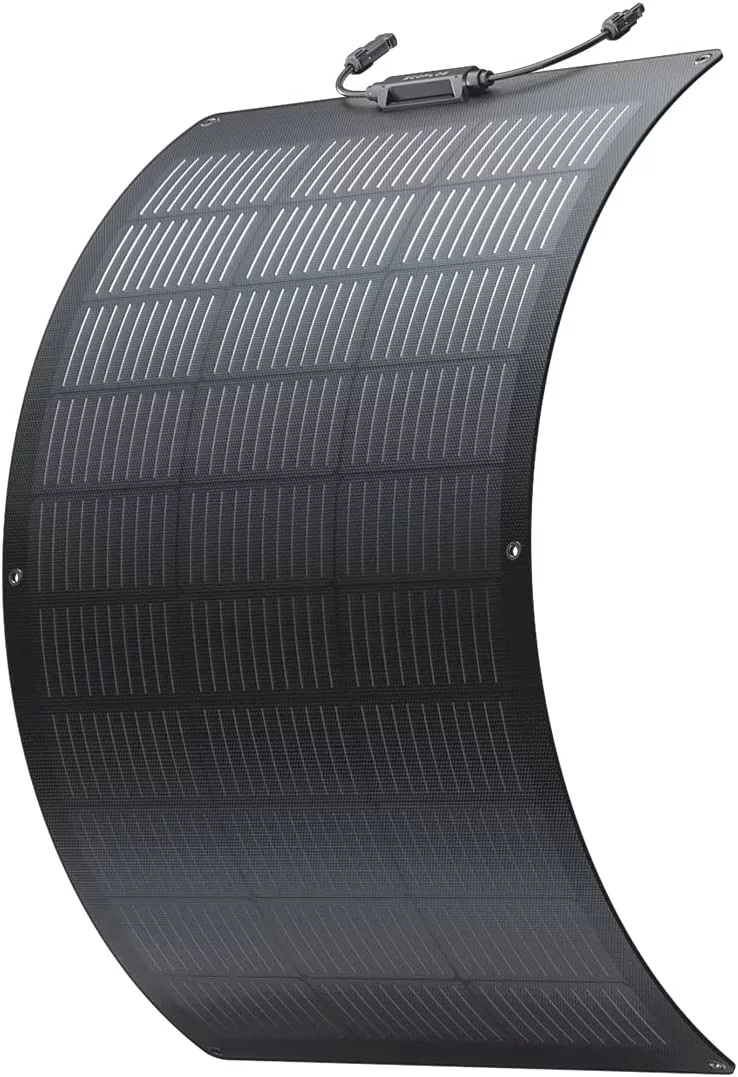 EcoFlow 100W Flexible Solar Panel with High Efficiency Solar Modules, IP68 Waterproofing, Ideal for Off-Grid Solar Panel Kits, PV Charging