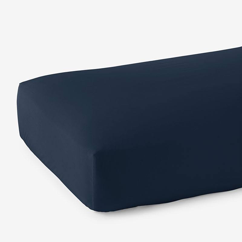 The Company Store Legends Hotel Midnight Blue 450 Thread Count Wrinkle-Free Supima Cotton Sateen King Deep Pocket Fitted Sheet