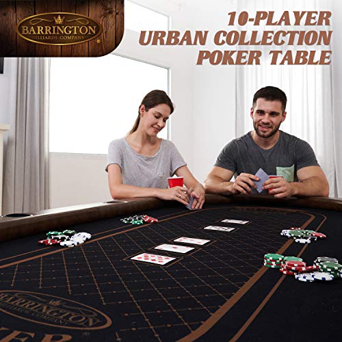 Barrington Poker Multiple Styles Folding Poker Table & Poker Table Top/Dining Table Collection, Durable Padded Rail Tables with Felt Playing Surface