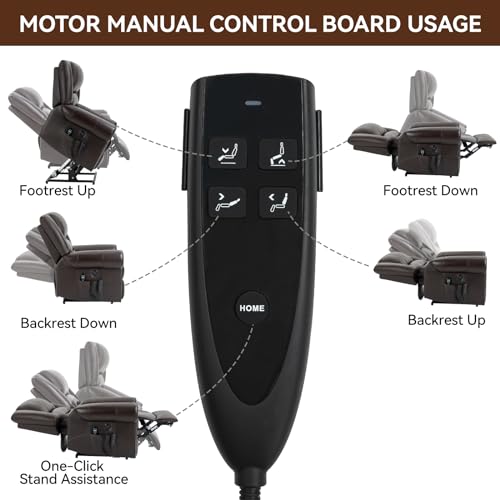 Dual Motor Power Lift Chair, Lay Flat Recliner Chair, Electric Recliner with Massage and Heat for Elderly, Remote Control, Infinite Position