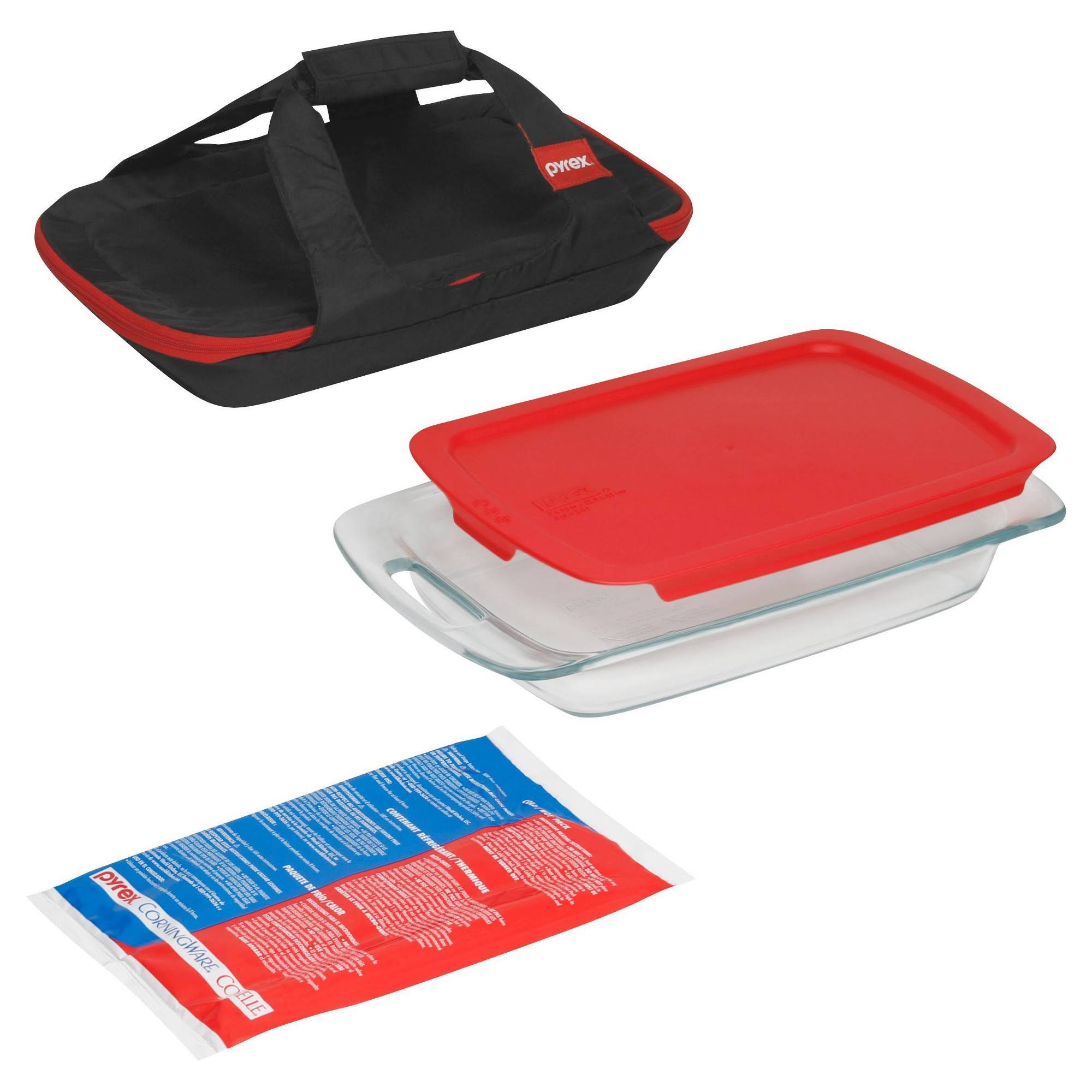 Pyrex Portables Easy Grab Set, 3 qt - 4 pieces