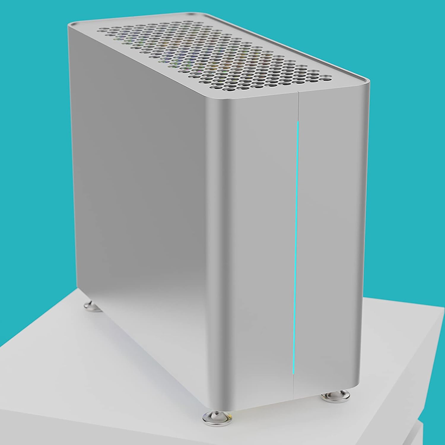 ZZEW C6 Micro ATX Case, Computer MATX Case, Aluminum Mini PC Case Supporting 280/240 Cooling