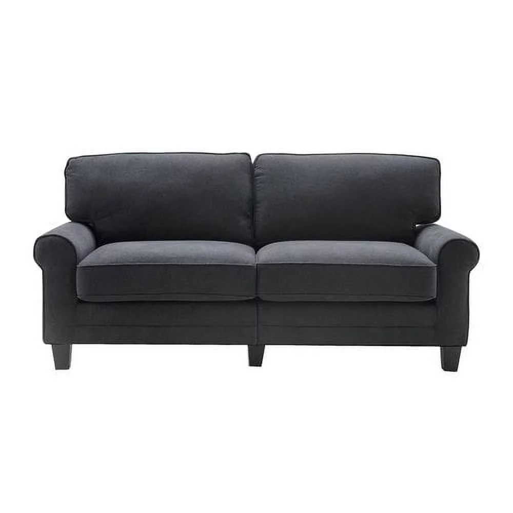 Serta Copenhagen Traditional Rolled Arm 73" Fabric Sofa, Gray