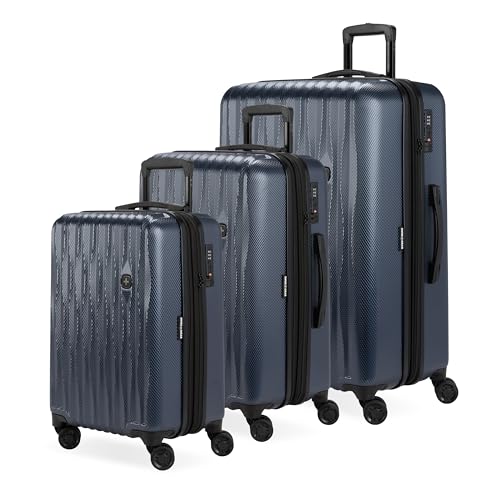 SwissGear 7272 Energie Expandable Hardside Luggage with Spinner Wheels and TSA Lock, Gunmetal, Carry-On 19-Inch