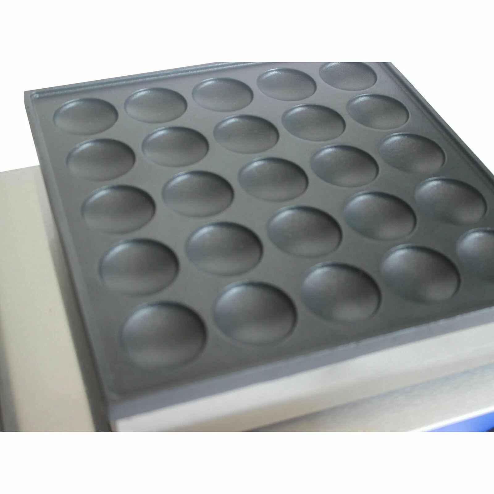 ANQIDI 1600W 25 + 25 Pcs Mini Stainless Steel Waffle Maker Electric Nonstick 1.7" Round Dutch Pancakes Making Machine