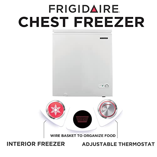 FRIGIDAIRE EFRF3005-AMZ Chest Deep Freezer-Garage-Ready, 3.5 Cu. Ft. Capacity - Smart Home Appliances