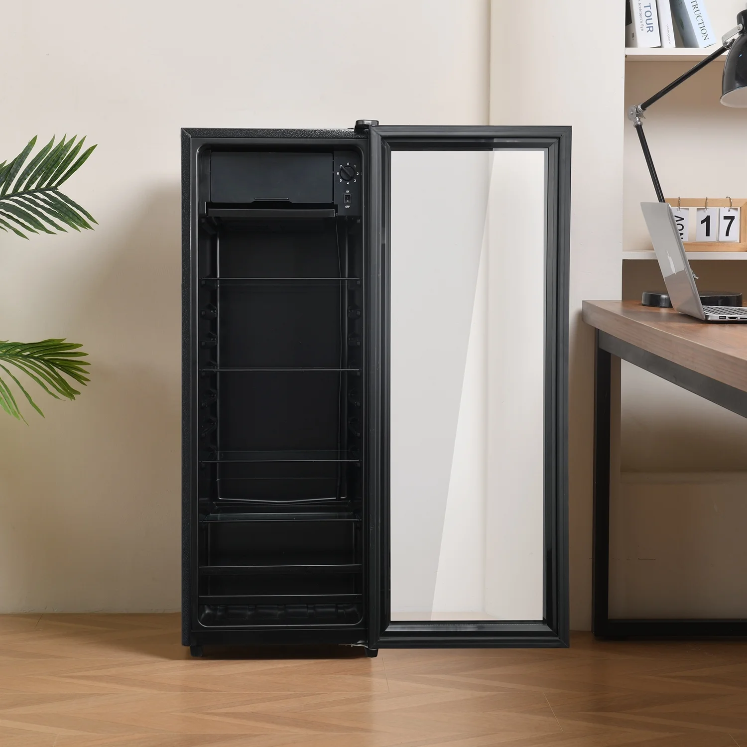 Kadyn 4.5cu.Ft Mini Fridge, 0.3cu.Ft Freezer for Home, Rv, Apartment, Office, Etc, Black, 16.10×15.70×43.10