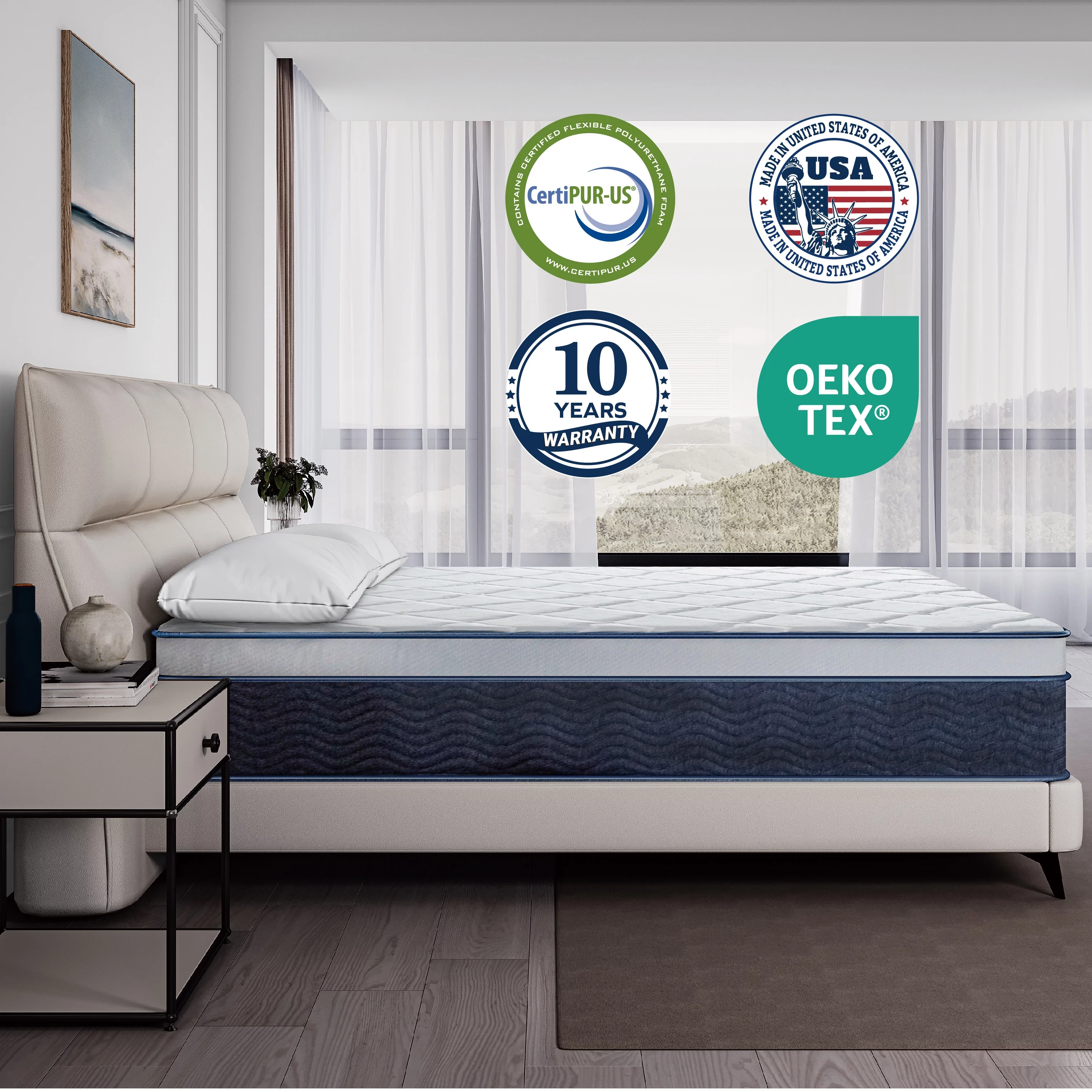 MLILY Value 13" King Mattress Hybrid Mattress, Medium