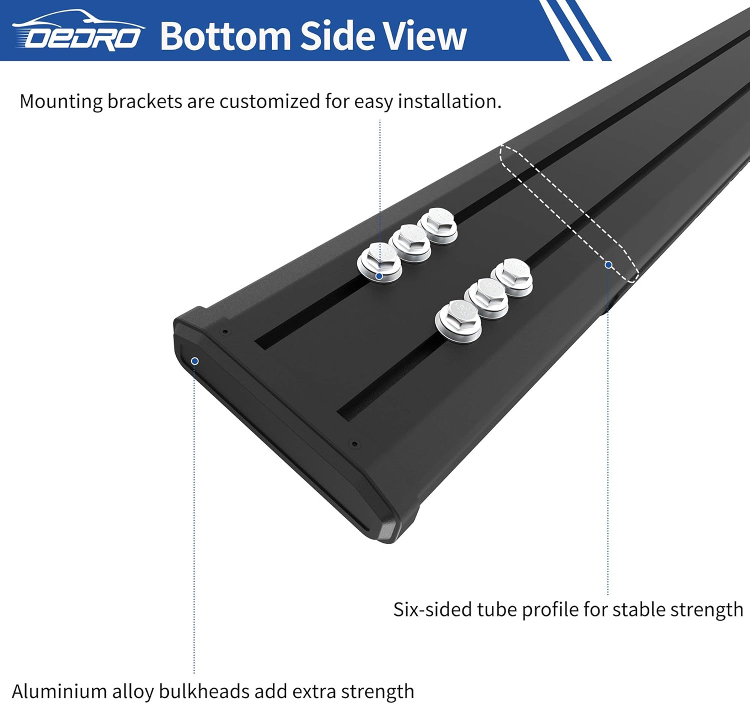 OEDRO 6.5 Running Boards Compatible with 2009-2018 Dodge Ram 1500 Quad Cab 2019-2022 Ram 1500 Classic, 2010-2022 2500/3500
