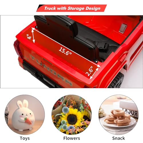 IDEALHOUSE Electric Car for Kids, 12v Ride on Truck Car, Ride-on Toys for Boys/Girls, Off-Road Kids Pickup Car with Remote Control, Spring Suspension