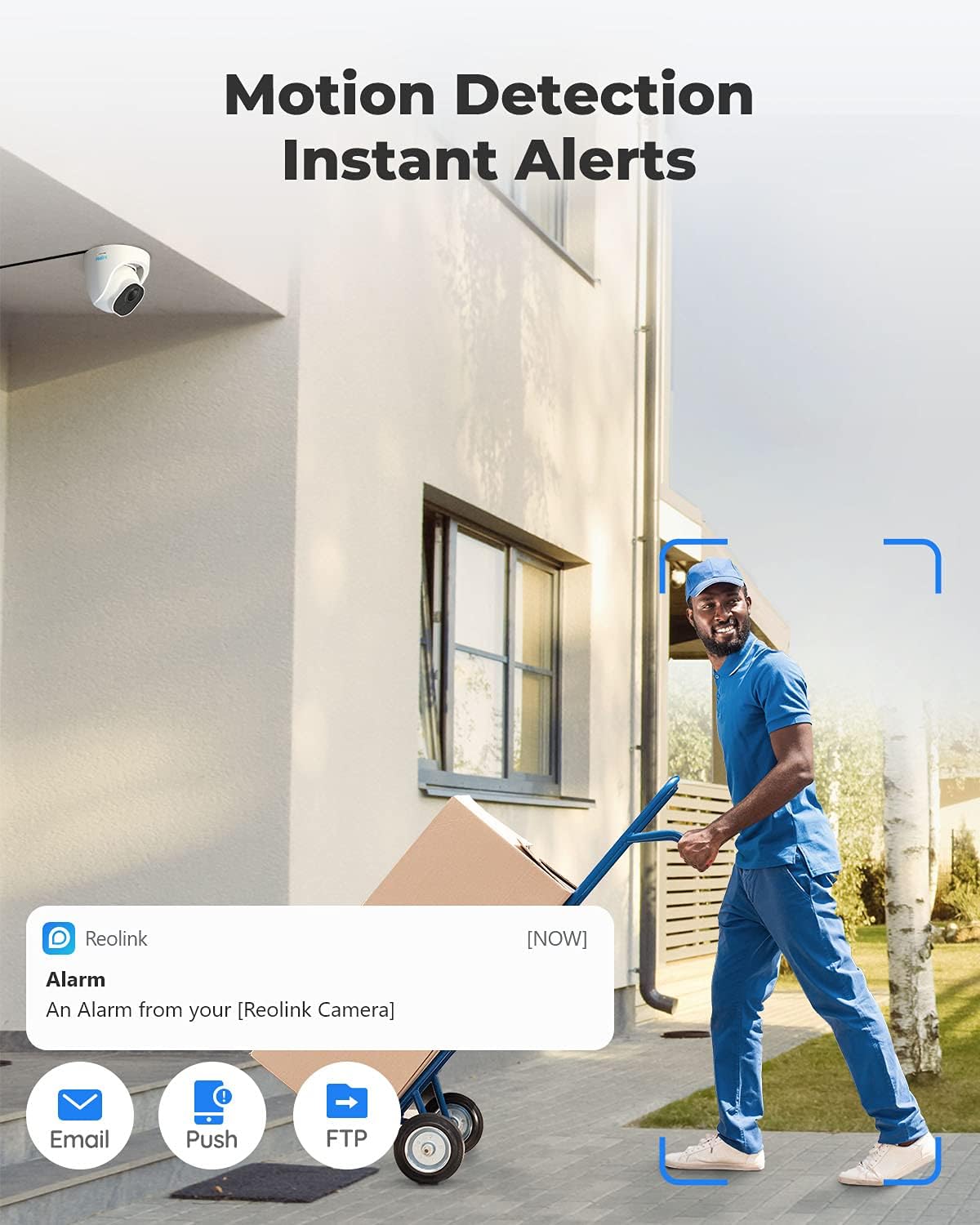 REOLINK Security Camera Outdoor, 5MP HD IP PoE Dome Surveillance Camera, Work with Smart Home, 100ft IR Night Vision, Motion Detection
